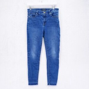 Lucky Brand Ava‎ Skinny Raw Denim Blue Jeans -8/29- Mid Rise 28 / 26.5 Cotton